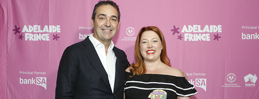 Premier Steven Marshall with Michelle Pearson